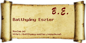 Batthyány Eszter névjegykártya