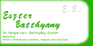 eszter batthyany business card