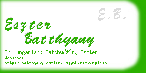 eszter batthyany business card